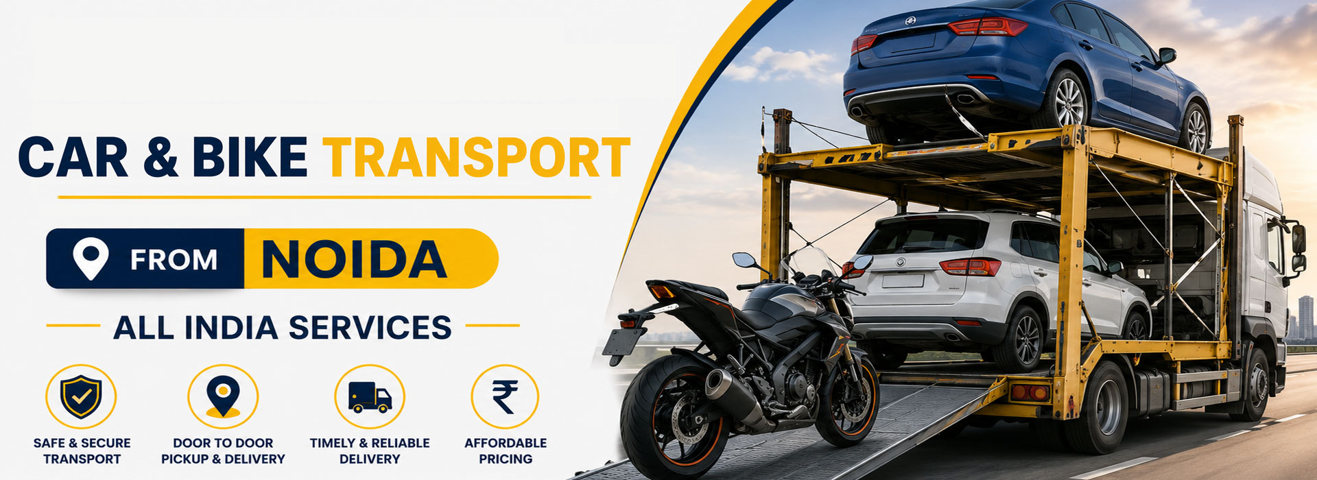 Noida Packers and Movers - Car and Bike Transportation Banner
